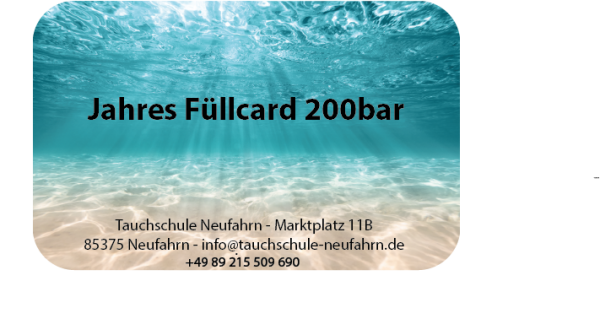 Füllcard AIR 200Bar