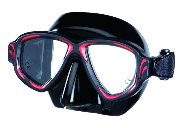 Maske Rock- Die Premium Maske mit schwarzen eloxierten Alurahmen und Front Applikationen